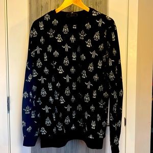 Robot print sweatshirt, size Large